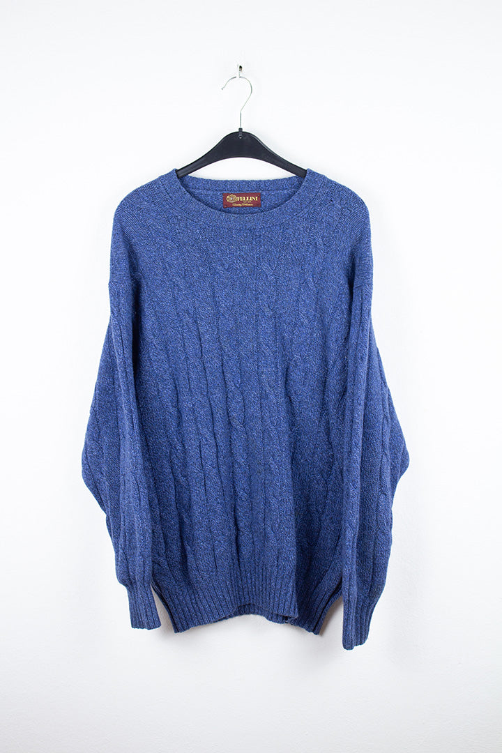 Fellini Strick Sweatshirt in Blau L