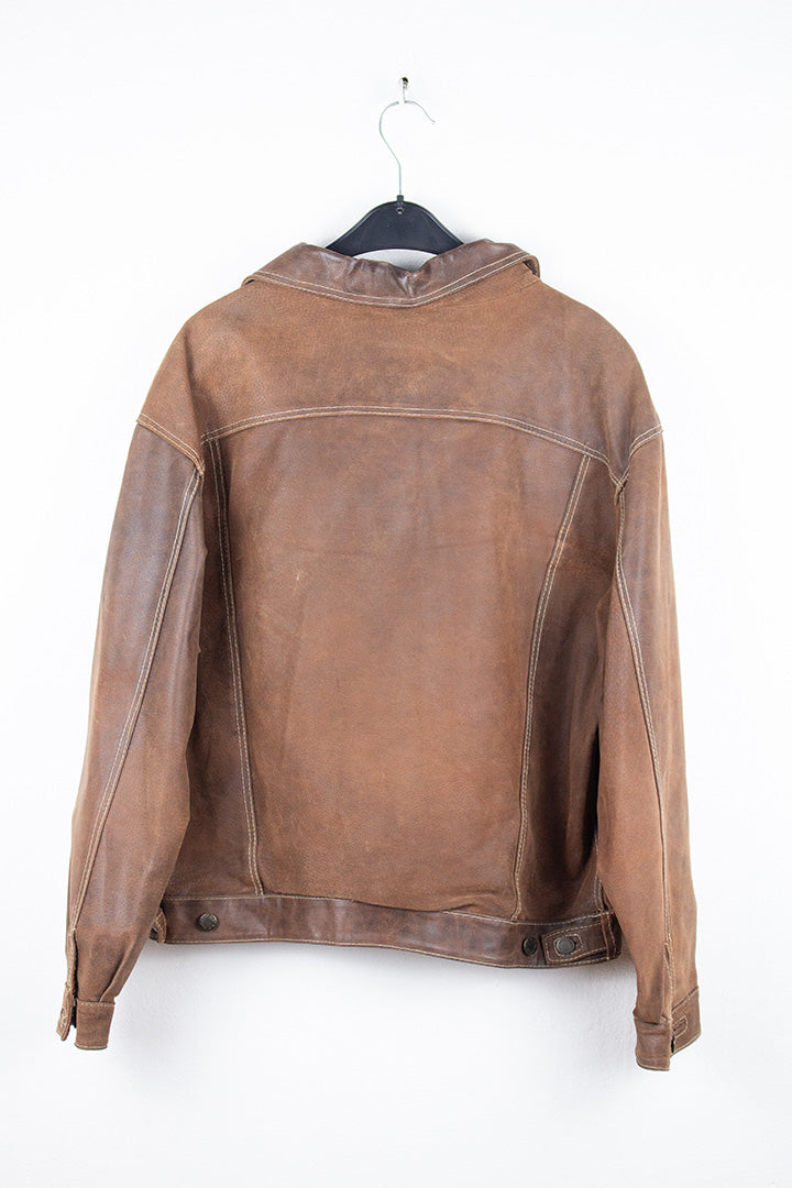 Vintage Jacke in Dunkelbraun L