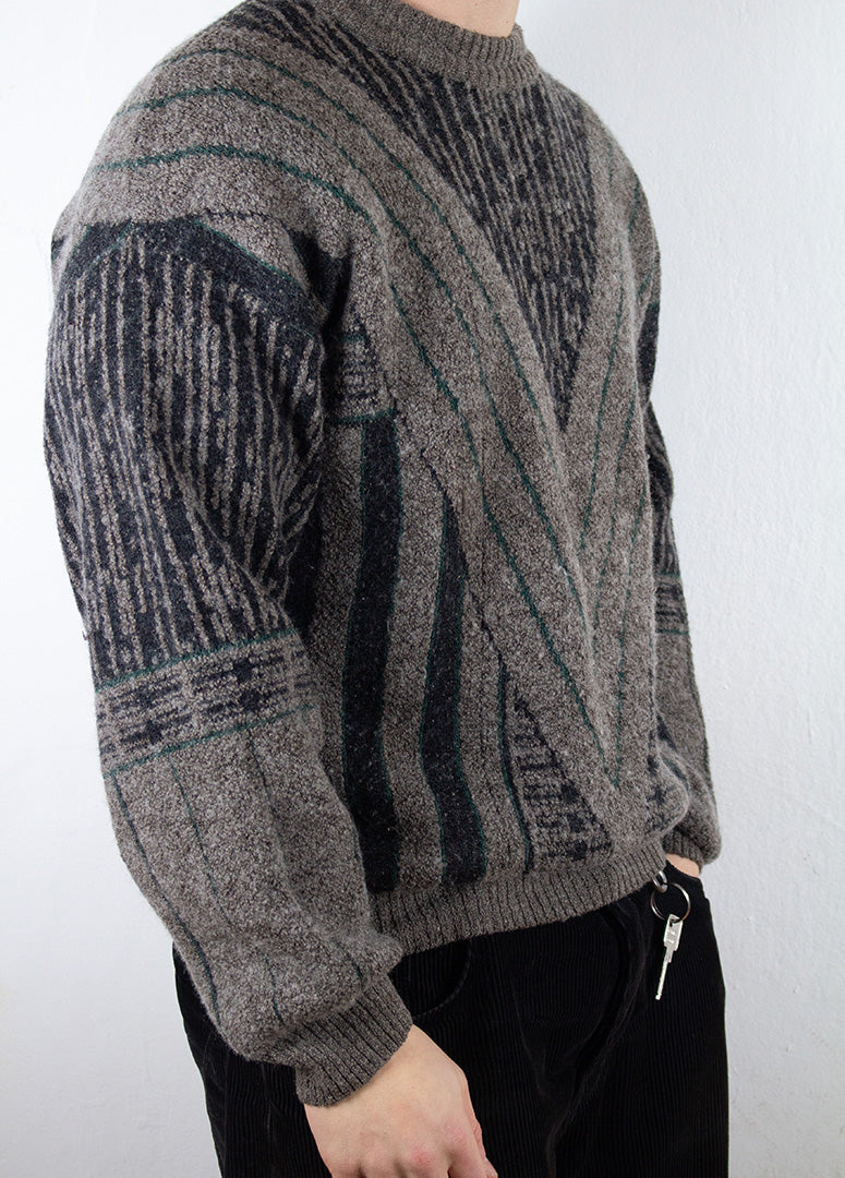 Strick Sweatshirt in Braun L-XL