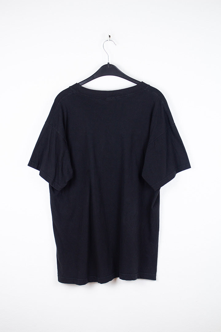 Cotton Knit T-Shirt in Schwarz L-XL