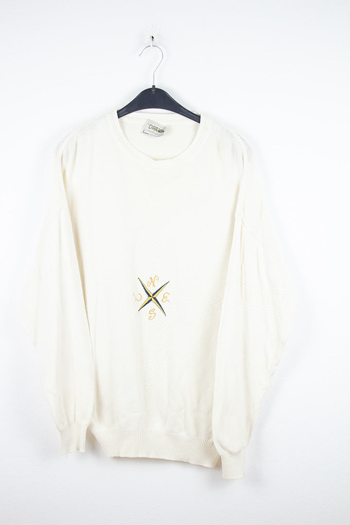 Danwin Strick Sweatshirt in Weiß L
