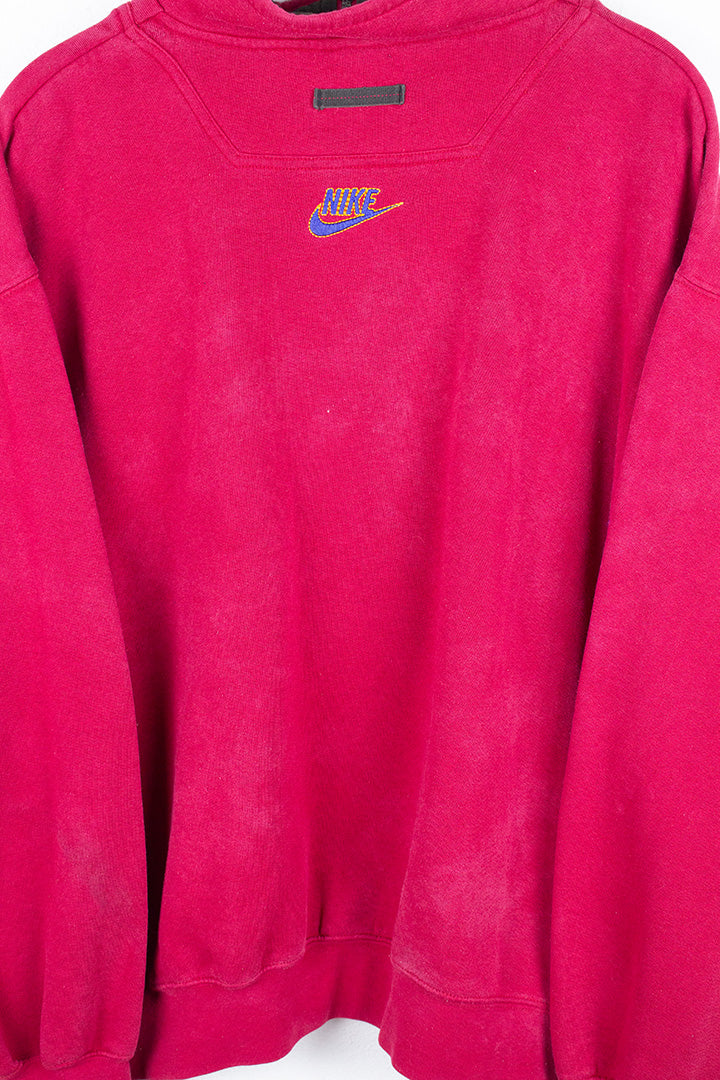 Nike Half-Zip in Rot M