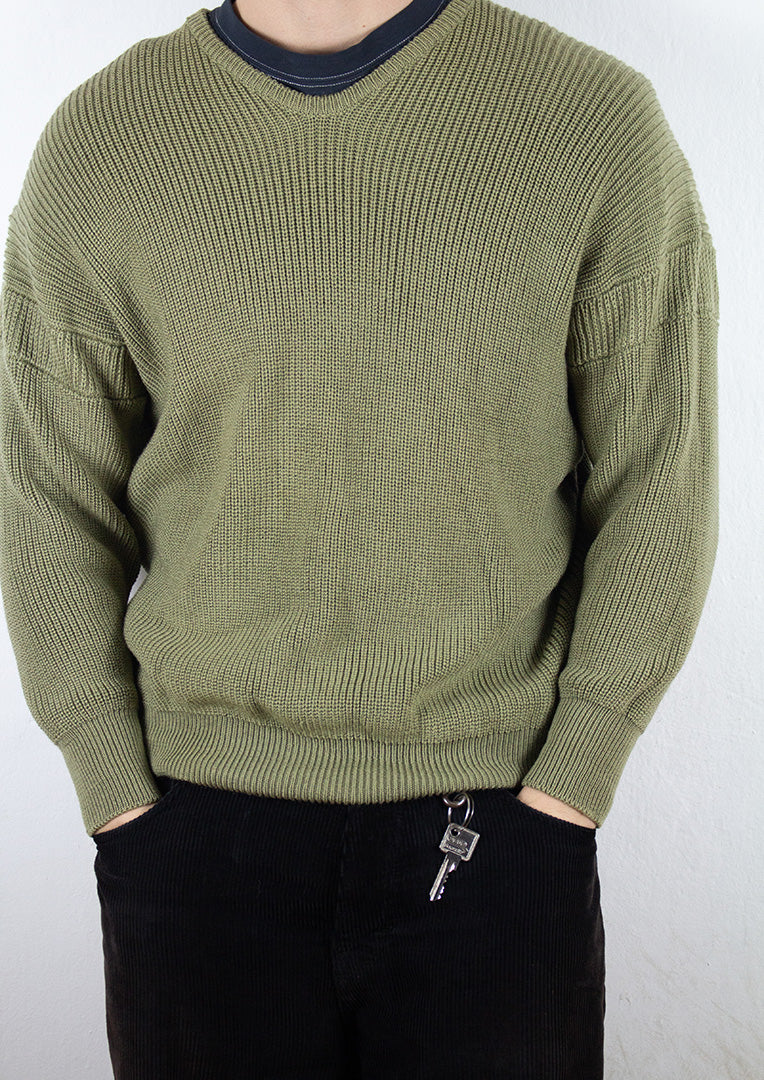 Strick Sweatshirt in Grün M