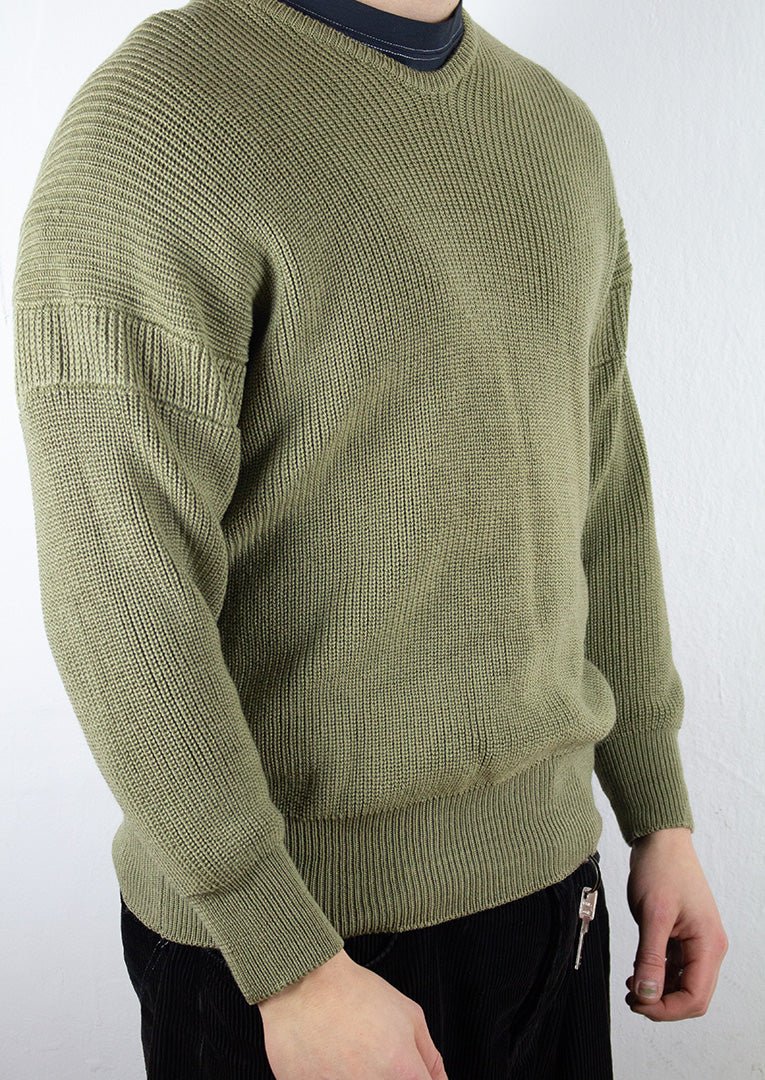 Strick Sweatshirt in Grün M