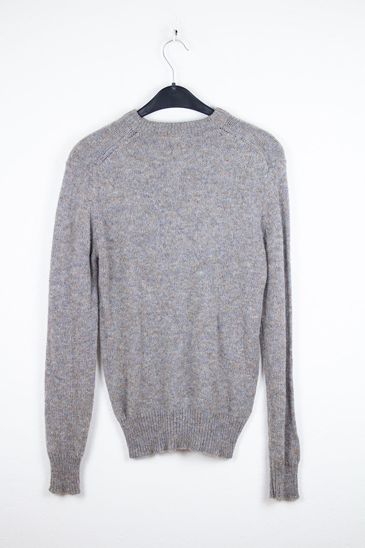 Vintage Strick Sweatshirt in Grau S
