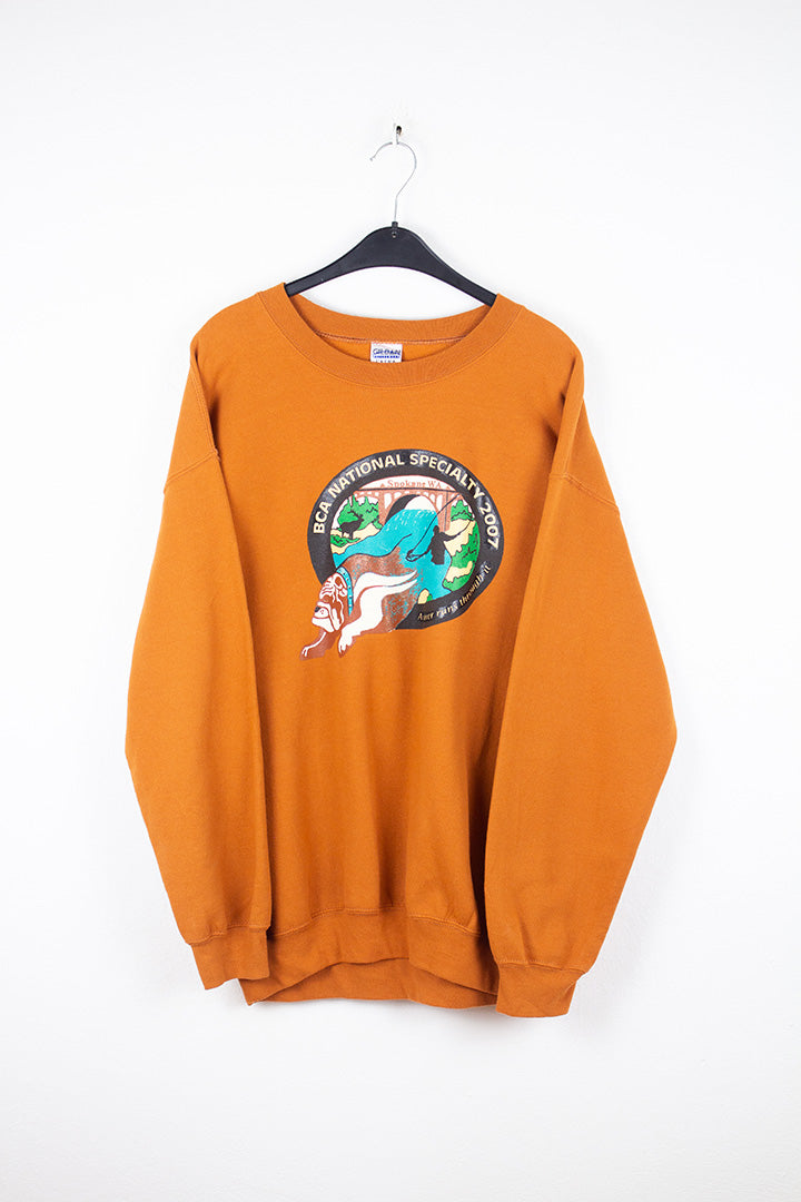 Gildan Sweatshirt in Orange L