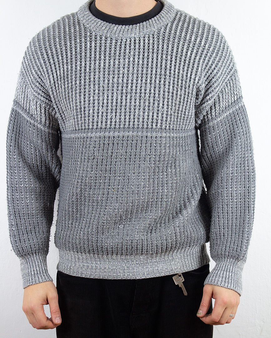 Strick Sweatshirt in Grau L