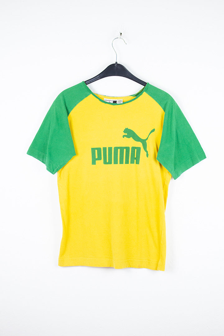 Puma T-Shirt in Gelb und Grün S