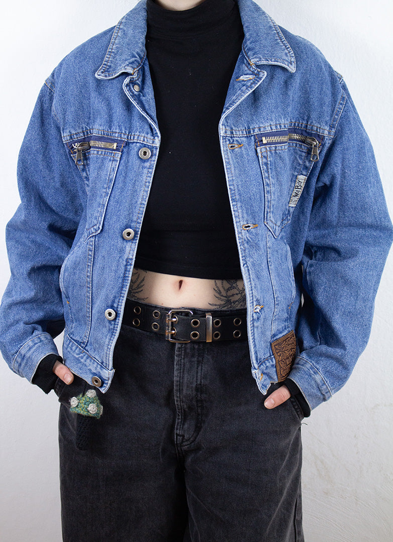 Vintage Jeansjacke in Blau M