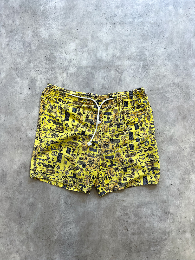 Vintage Shorts in Gelb M-L