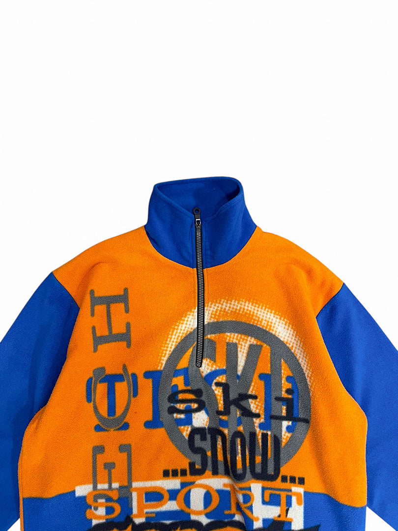 Vintage Fleece Half-Zip Orange L
