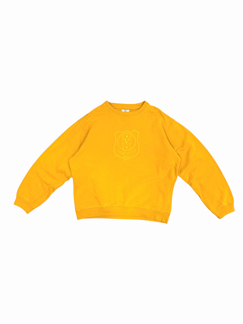 Vintage designer sweatshirt mustard yellow L