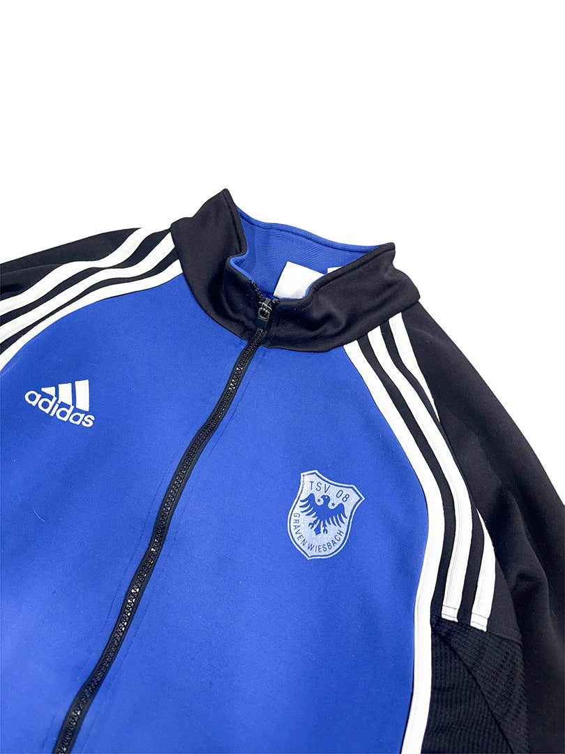 Vintage Adidas Trainingsjacke Schwarz/Blau L