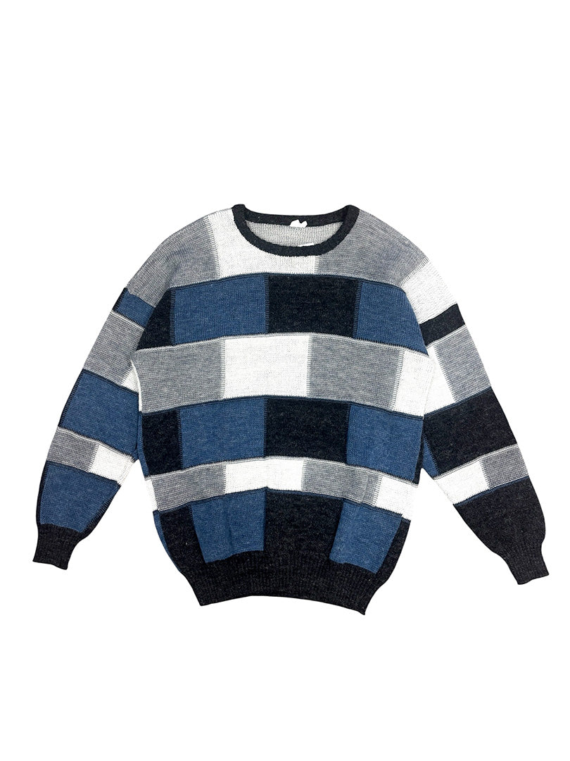 Vintage Knit Blue/White M