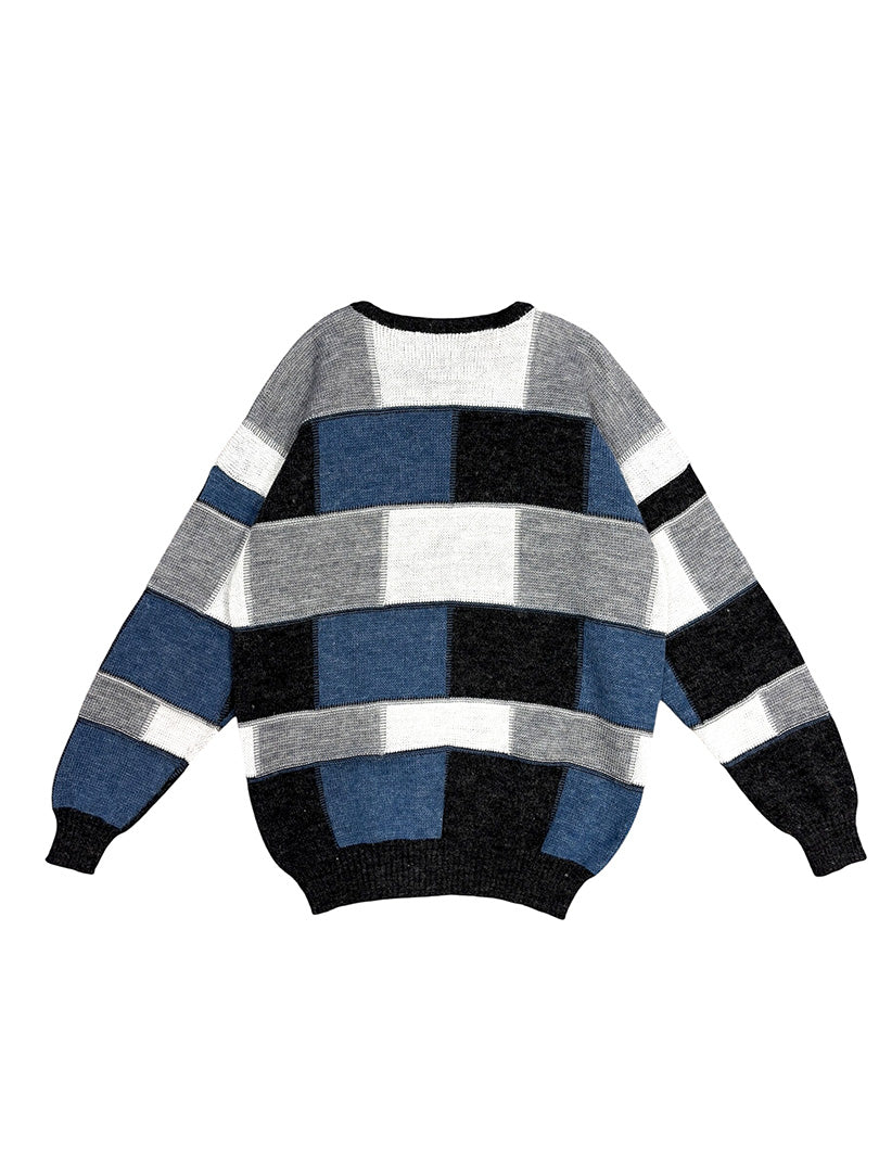 Vintage Knit Blue/White M