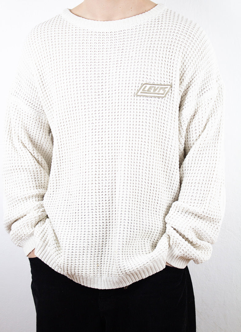 Levi's Strick Sweatshirt in Weiß XL