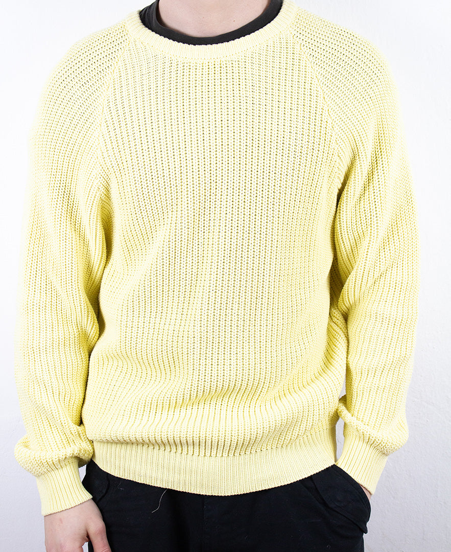 Benneton Strick Sweatshirt in Gelb L