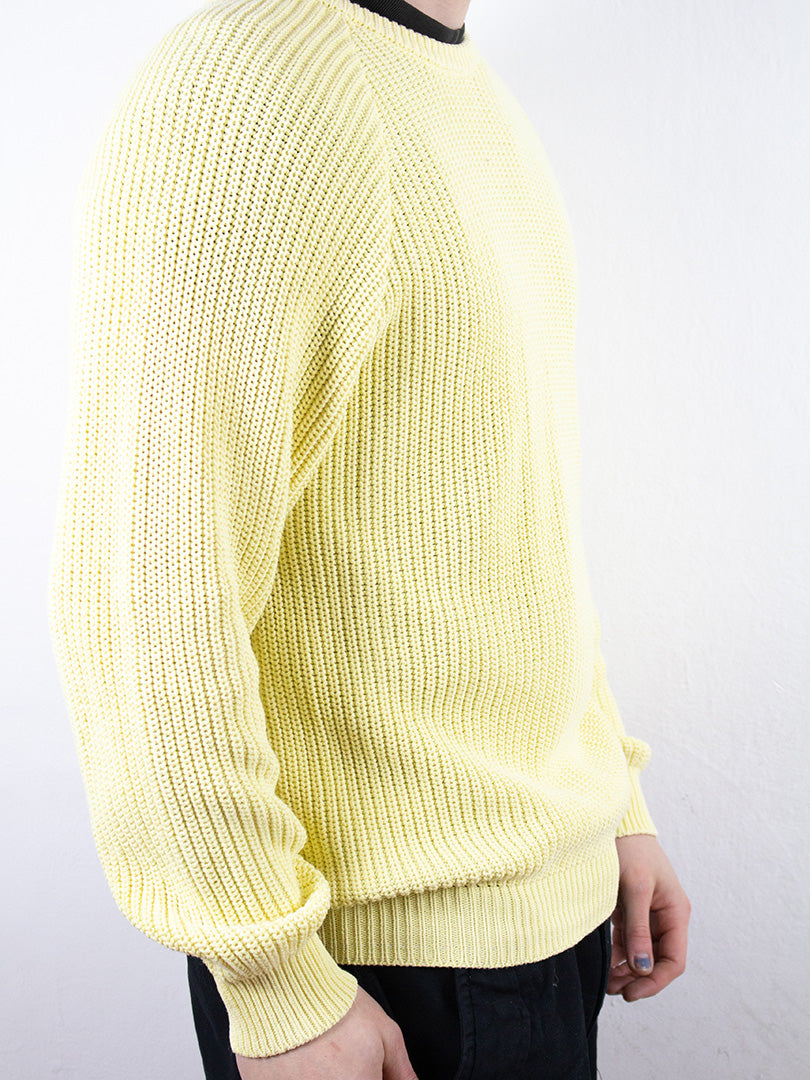 Benneton Strick Sweatshirt in Gelb L